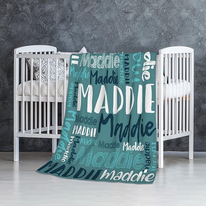 Dr.TOUGH Personalized Blankets with Name Customized Baby Blankets for Girls Boys Adults Monogrammed Blankets and Throws Christmas Birthday Mothers Fathers Valentines Day Gift (Blue Bird,30''×40'')