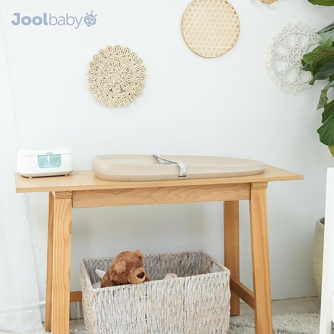 Jool Baby Waterproof Baby Changing Pad - Easy to Clean, Lightweight & Portable - Large Foam Cushion for Comfort (Oatmeal)