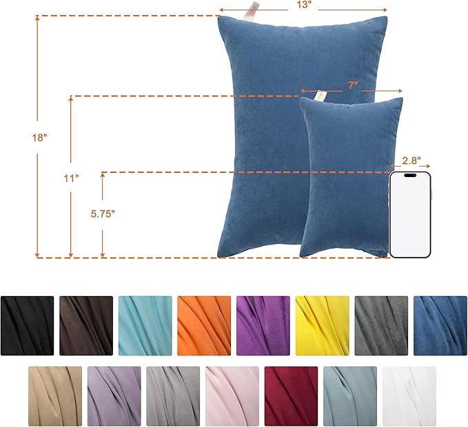 NTBAY Tiny Pillows, Down Alternative 7"x11" Microfiber Mini Pillow for Travel, Pets, Soft Machine Washable Small Pillows for Neck, Wrist, Lumbar and Knee, Lavender