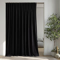 StangH Extra Wide Black Velvet Curtains for Theater, Luxury Room Darkening Thermal Insulated Window Drapes Privacy Room Dividers for Doorway Bedroom Office, W100 x L84, 1 Panel
