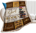 jerkboo Books Reading Blanket Throws Reading Gifts Reading Throw Blanket for Girls Kids Adults Soft Warm Cozy Fleece Blanket for Couch Sofa Bed 50""x40""