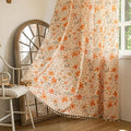 ENJOYBRIDAL Floral 84 Inch Curtains for Bedroom Living Room Drapes 2 Panel Sets Semi Sheer Farmhouse Patterned Window Curtain Panels Floor Length Cute Boho Rod Pocket Cottagecore Window Treatments