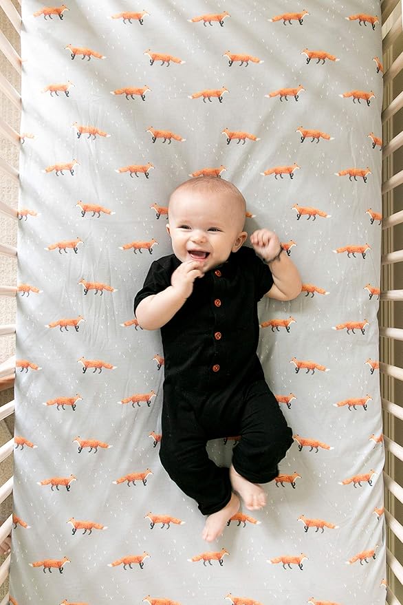 Premium Fitted Knit Crib Sheet/Toddler Sheet Copper by Copper Pearl