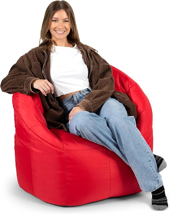 Big Joe Milano Beanbag Chair Red Smartmax