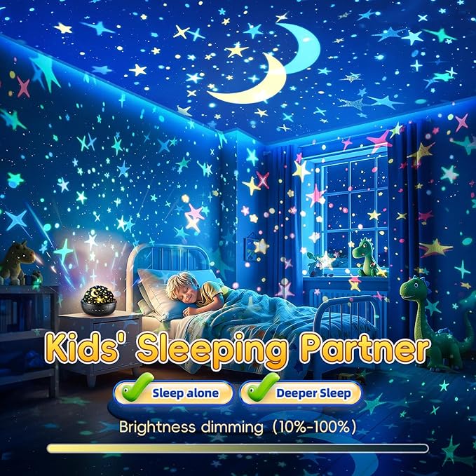 Dinosaur Toys for Kids 3-5, 【Remote+3 Films+93 Effects】 Dinosaur Toys for Kids 2-4, 【3 Timer+5 Brightness】 3 Year Old Boy Gift, Rotate 3 Year Old boy Birthday Gift, Boys Christmas Gifts Boys