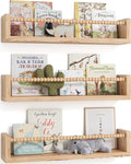 Nursery Book Shelves, Set of 3, Floating Shelves for Toddler, Nursery Decor