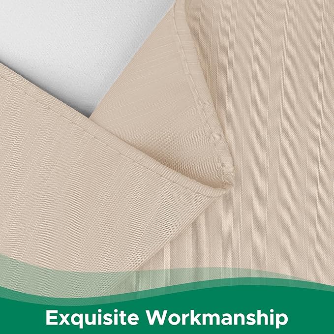 Biscaynebay Wrap Around Bed Skirts for Queen Beds 19" Long Drop, Sand Adjustable Elastic Dust Ruffles Easy Fit Wrinkle Resistant Silky Luxurious Fabric Machine Washable