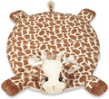 Bearington Patches Tummy Time Giraffe Baby Stuff Toy - 30" x 30" Nursery Giraffe Plush Safari Baby Items with Soft Fabric and Cute Safari Design - Cuddly Gift for Infants and Toddlers