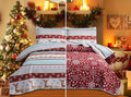 Jessy Home King Size Christmas Quilt Bedding Set: Rustic Lodge Deer Snowflake Cabin Home Holiday Decor Christmas Quilt Bedspread Coverlet