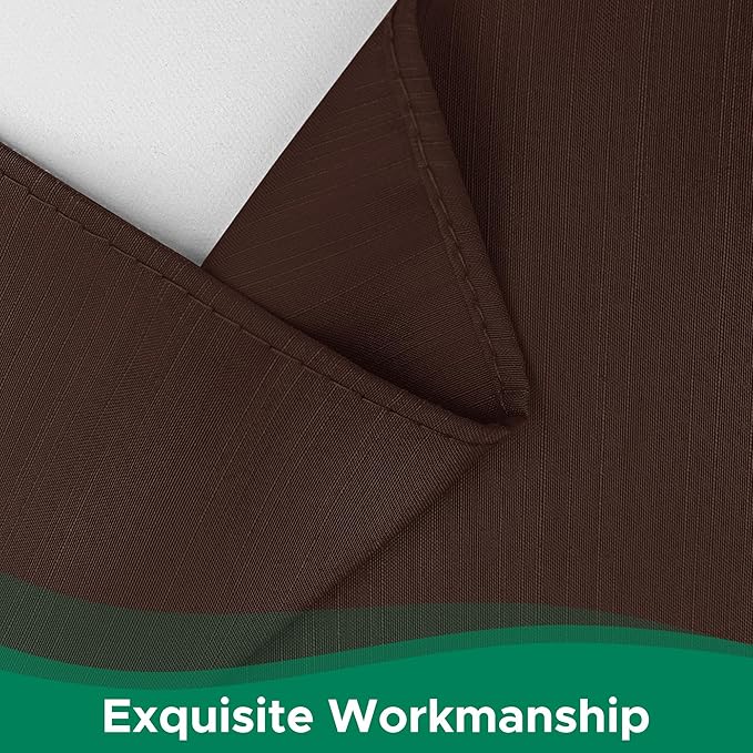 Biscaynebay Wrap Around Bed Skirts for King & Cal King Beds Short Drop of 12", Brown Adjustable Elastic Dust Ruffles Easy Fit Wrinkle Resistant Silky Luxurious Fabric Machine Washable
