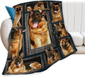 German Shepherd Dog Blanket - Cute Gifts & Decor, Soft Warm Fleece Throw for Girls, Women, Kids & Adults, 80"x60"