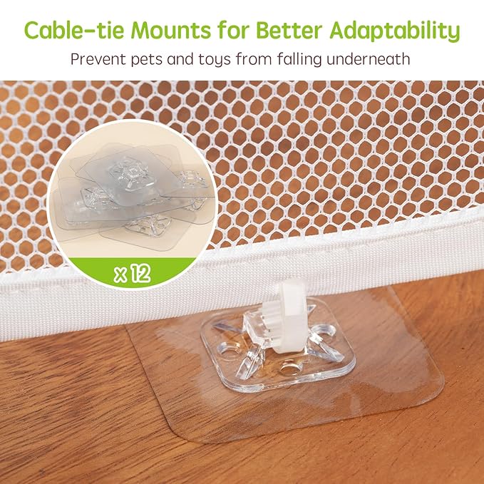 Banister Guard for Baby - 10ft x 3ft, Child Safety Net, Stair Railing Proof Mesh for Kids, Toys, Pets - White