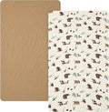 david's kids Muslin Mini Crib Sheets, 2 Pack Cotton Pack N Play Sheets for Boys, Soft Breathable Baby Sheets Fit Pack N Play, Playard and Mini Crib Mattresses, Woodland Animal