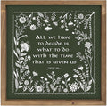pechpell 11.8 Inch Nursery Wall Decor, Wooden Green Girl Nursery Wall Art with Wreath Sign, Boho Vintage Woodland Nature Themed Kids Room Playroom Table Shelf Baby Shower Decorations for Home