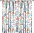 Coastal Nautical Curtains,Colorful Starfish Seashell Beach Sea Starfish Seashell Theme Pattern Blackout Print Home Bedroom Living Room Window Treatmen 2 Panel Set 72x63 Inch