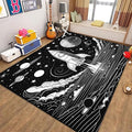 Space Planet Theme Area Rug,5x7ft,Universe Outer Space Rugs for Kids Bedroom Space Carpet Universe Solar System Planet Theme Carpets for Living Room Nursery Room Toddler Classroom Decor
