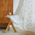 ENJOYBRIDAL Floral 63 Inch Curtains for Bedroom Living Room Drapes Boho Rod Pocket Semi Sheer Short Window Curtains 2 Panel Sets Farmhouse Light Filtering Vintage Patterned Window Treatments
