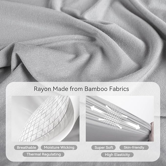 Rayon Made From Bamboo Sleep Sack 24-36 Months 0.5 Tog Ultra Soft Summer Toddler Sleep Sack 2t-3t with Feet 2-Way Zipper Lightweight Baby Sleeping Bag with Legs Thin Baby Wearable Blanket-Gray
