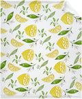 Thuswarm Watercolor Lemon Fruit Print Flannel Throw Blanket Warm Cozy Soft Funny Print Blankets for Bed Couch Sofa Room Decoration Gifts 40”×30” XSmall for Pets