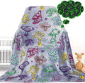 Glow in The Dark Blanket Mushroom Blanket for Kids Adults Soft Flannel Throw Blankets Colorful Luminous Mushroom Blankets for Sofa Couch Living Room Bed Birthday Gifts 40"x50"