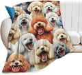 Poodle Golden Doodle Blanket Goldendoodle Throw Blankets for Girls Boys Soft Warm Fleece Flannel Poodle Animal Throws Gifts for Men Women Cozy Fuzzy Poodles Plush Stuffed Bed Bedding Decor 50"x40"