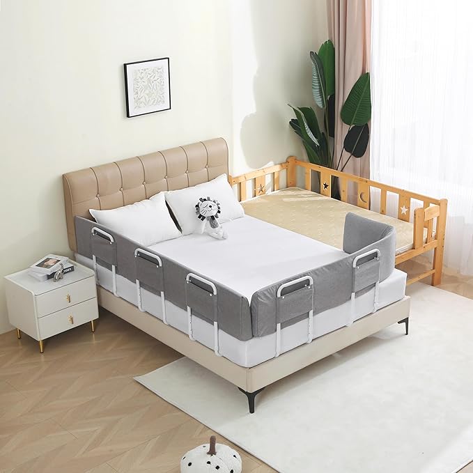 Bed Guard Rail for Toddlers, 74.8inch Foam Padded Side Rails for Queen King Twin Full Size Bed, Bedrail for Toddler Safety, Bed Railing