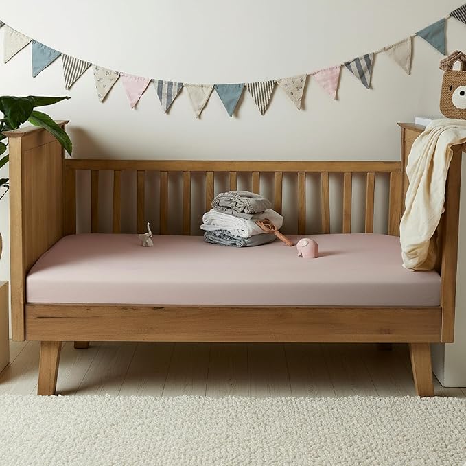 Bioweaves Organic Cotton Muslin Bassinet Sheet, GOTS Certified Extra Soft Fitted Sheet, Universal Fit for Oval Baby Bassinet Mattresses, 33" x 17", 4 Inch Pocket, Wind Chime