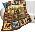 Horse Blanket Motivational God Say You are Throw Blankets Gifts for Girls Boys Cozy Warm Soft Fuzzy Flannel Throws Plush Stuffed Animal Western Horses Fleece Gifts for Men Women for Sofa Bed 50"x40"