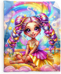 Girls Fairy Blanket, Throw Gift for Toddlers Kids Daughter Birthday 30x40 Inches Lightweight Soft Cute Decor Throw Blankets for Sofa Couch Living Room Bed