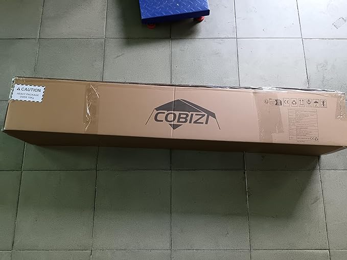 COBIZI 10x30 Pop Up Canopy Without Sidewall,Heavy Duty Canopy UPF 50+ All Season Wind Waterproof Commercial Outdoor Wedding Party Tents for Parties Canopy Gazebo with Roller Bag(10 x 30 ft Gray)