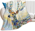 Deer Blanket Forest Deer Gifts for Girls Boys Woman Kids Hunting Lover Throw Blankets Soft Blanket Warm Fleece Flannel Plush Blankets for Bed Sofa Couch 60"x80"