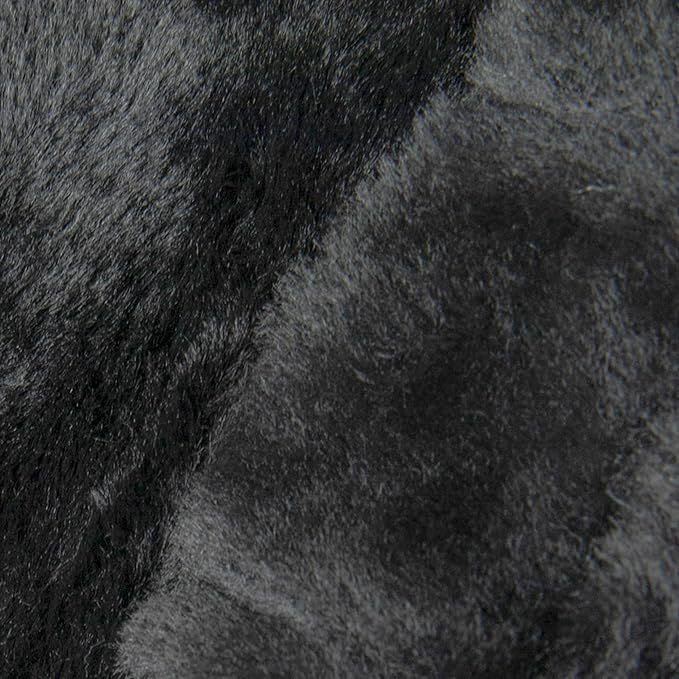 EMMA + OLIVER Daisy Small Black Furry Bean Bag Chair for Kids and Teens