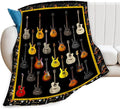 Guitar Throw Blanket - Soft, Cozy, Warm Fleece for Women & Men - Guitar Lovers Gift - 50"X40"