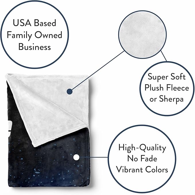 Personalized Astronaut Space Blanket | Fleece Throw Blanket | Custom Adult and Kids Blanket | Soft Warm Blanket | Travel Blanket | Blanket for Boys and Girls (Space V5, Fleece - 50x60)