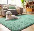 ONASAR Sage Green Area Rugs for Bedroom Living Room, 4x6 Fluffy Cute Indoor Bedside Floor Rug, Washable Ultra Soft Plush Fuzzy Shaggy Carpets for Nursery Kids Girls Boys Teen Dorm Playroom Home Decor