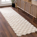 Hauteloom Atira Hallway, Kitchen Runner Rug - Contemporary - Plush Pile - Cream, Light Beige, Light Brown - 2'7" x 12'
