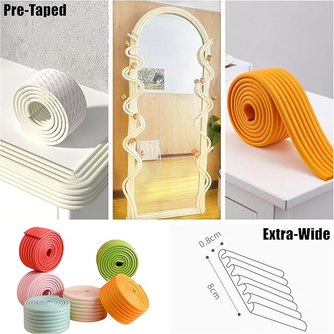 M2cbridge Multifunctional Edge and Corner Guard Coverage Baby Safety Bumper DIY 6.5 Ft (Blue)
