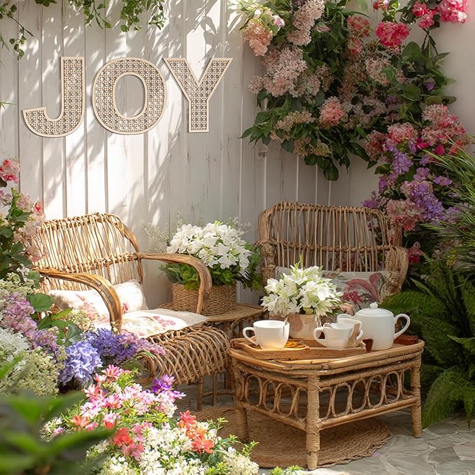 Large Boho Wooden Rattan Letters 12 inch for Nursery Decor Wood Letter X Wall Decors for Baby Girl Boy Bedroom Home Rustic Name Sign Birthday Wedding Decorative Letters
