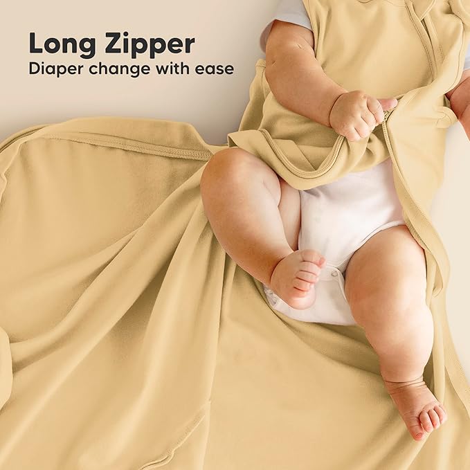 2-Pack Organic Baby Sleep Sacks, 100% Cotton - Soft & Breathable 0.5TOG Baby Wearable Blanket, Toddler Sleeping Sack 0-6 months, Easy to Wear Transitional Swaddles for Newborns, Infants (Nordic, S)