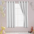 LORDTEX Dinosaur and Star Foil Print Blackout Curtains for Kids Room - Thermal Insulated Curtains Noise Reducing Window Drapes for Boys and Girls Bedroom, 52 x 63 Inch, Greyish White, 2 Panels