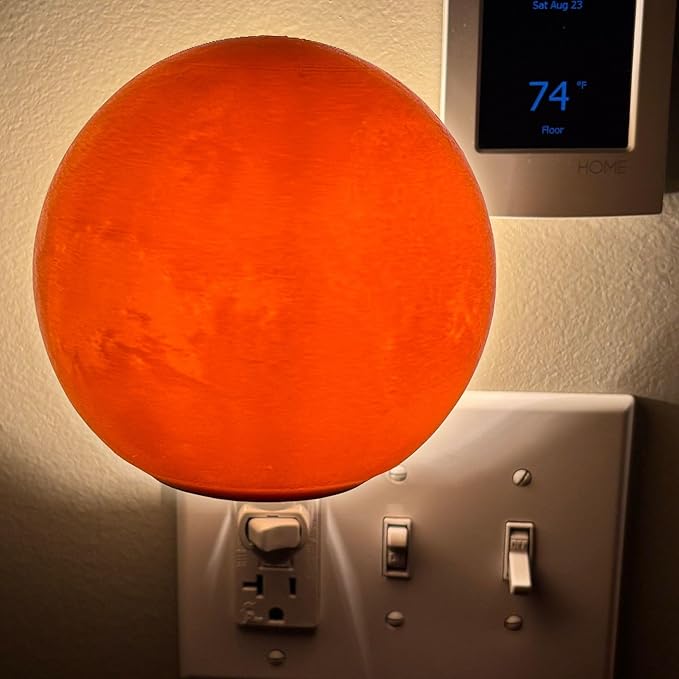 Mars Night Lights | 6" Mars Night Lamp LED Light | 3D Solar System NightLight, Planet Home Décor, Space Nursery, Kids Room, Space Gift, Birthday Gifts, Bedroom Decorations