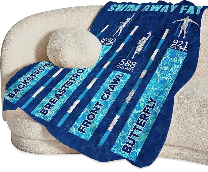 Swimming Blanket Swim Gifts for Girls/Swimmer Sport Throw Blankets Soft Blanket Warm Fleece Flannel Plush Blankets for Bed Sofa Couch 40"x50"