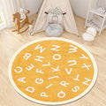 Round Playroom Area Rug,3ft,ABC Children's Round Bedroom Rug, Non-Slip Washable Baby Nursery Rug, Large Toddler Rug Educational Crawling Mat, Suitable for Nursery, School Classroom, Playroom