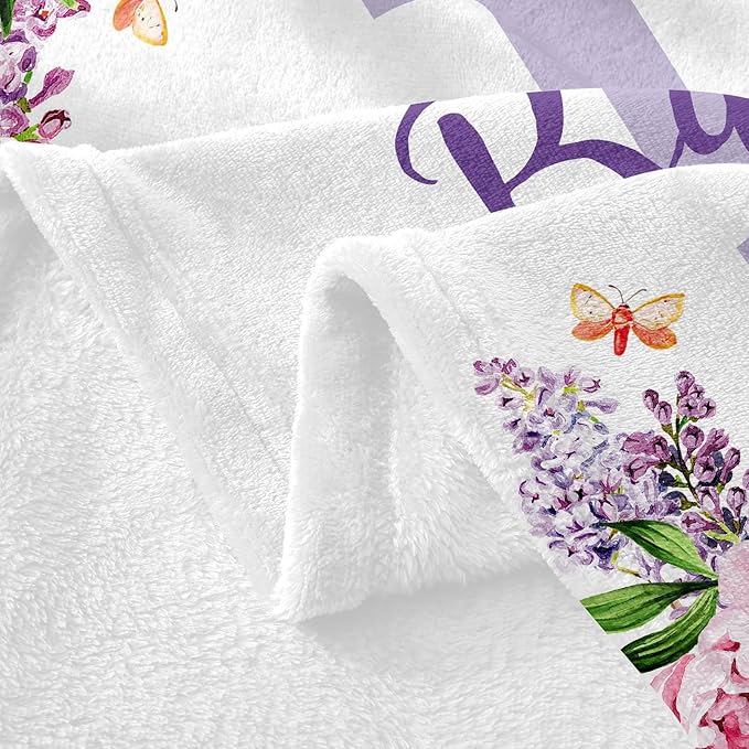 Ships Next Day, Personalized Baby Blankets, Custom Baby Blanket with Name for Girls,Gift for Chrismas Birthday Memorial Day, Customized Flannel Blanket for Kids Adults 32"X48"