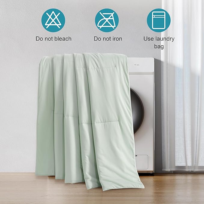 NTBAY Cooling Throw Blanket, 50x60 Inches - Japanese Double-Sided Cool Fabric with Q-Max 0.43, Soft Summer Couch Blanket for Adults, Kids and Pets, Mint Green