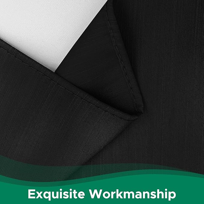 Biscaynebay Wrap Around Bed Skirts for Full & Full XL Beds 22" Long Drop, Black Adjustable Elastic Dust Ruffles Easy Fit Wrinkle Resistant Silky Luxurious Fabric Machine Washable
