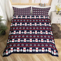 Christmas Bedding Set for Kids Boys Girls Polar Bear Christmas Tree Comforter Cover Set Exotic Ethnic Xmas Theme Duvet Cover Bedroom Decor Snowflake Bedspread Cover King Size Bedding Collection 3Pcs