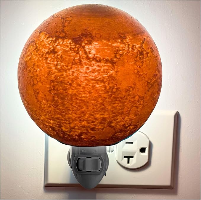 Moon Night Lights | Night Lamp LED Light | 3D Solar System NightLight, Planet Home Décor, Space Nursery, Kids Room, Space Gift, Birthday Gifts, Bedroom Decorations (Mercury, 4 Inch)