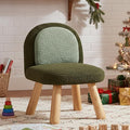 Kid Chairs Sherpa Toddler Chairs Comfy Kids Desk Chair, Wood Toddler Couch Sofa, Soft Kid Reading Chair with Padded Back, Boy Girls Chair for Deskk, Desk Chair for Kids Bedroom/Playroom, Green
