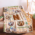 Personalized Custom Sloth Preschool Blanket Gifts for Baby Toddler Kids Boys Girls - Customized Sloth Super Soft Lightweight Flannel Sheets Decor for Crib Nap Couch - 40"x50" for Kids/Children